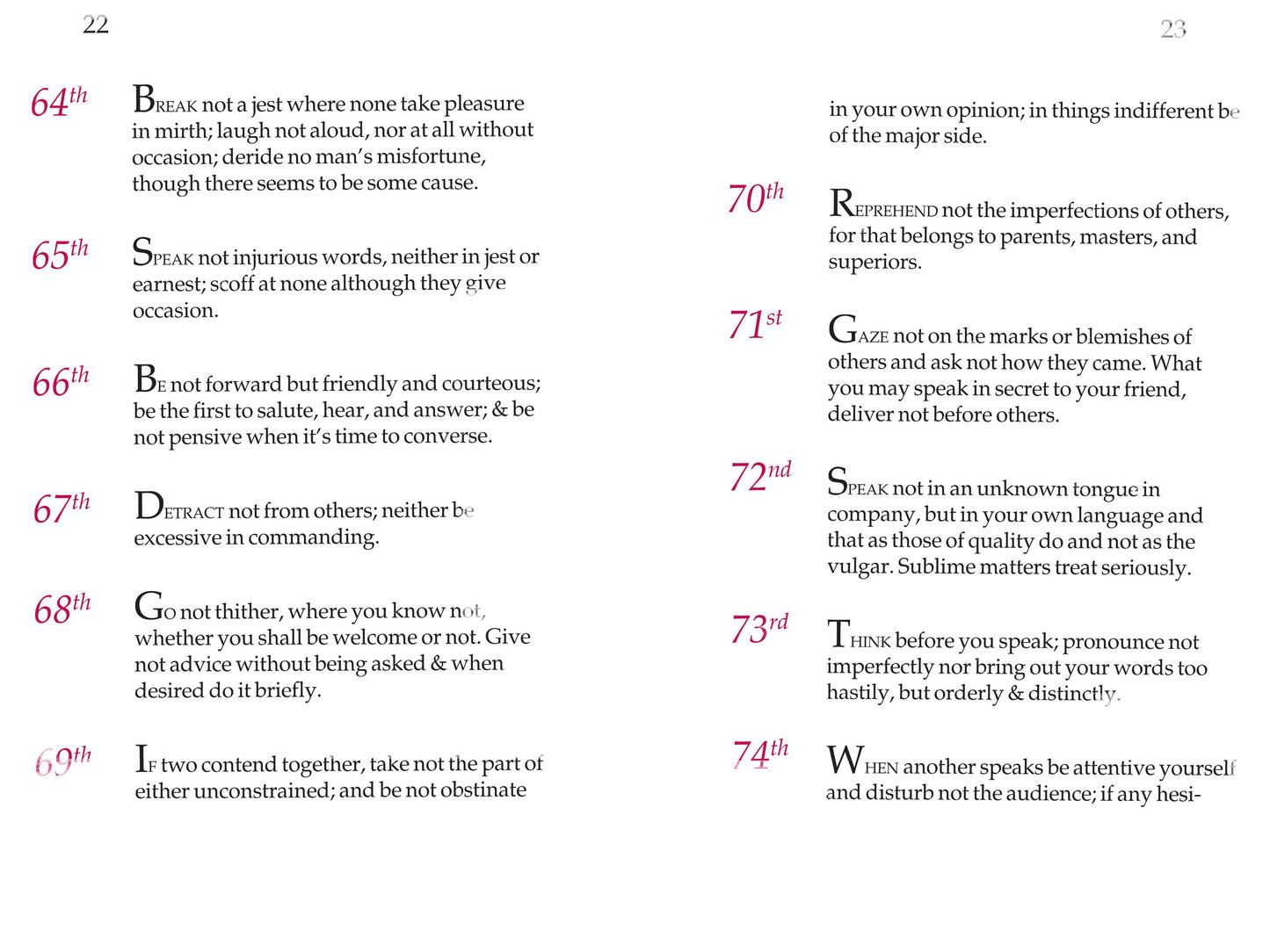 George Washington's Rules of Civility and Decent Behaviour