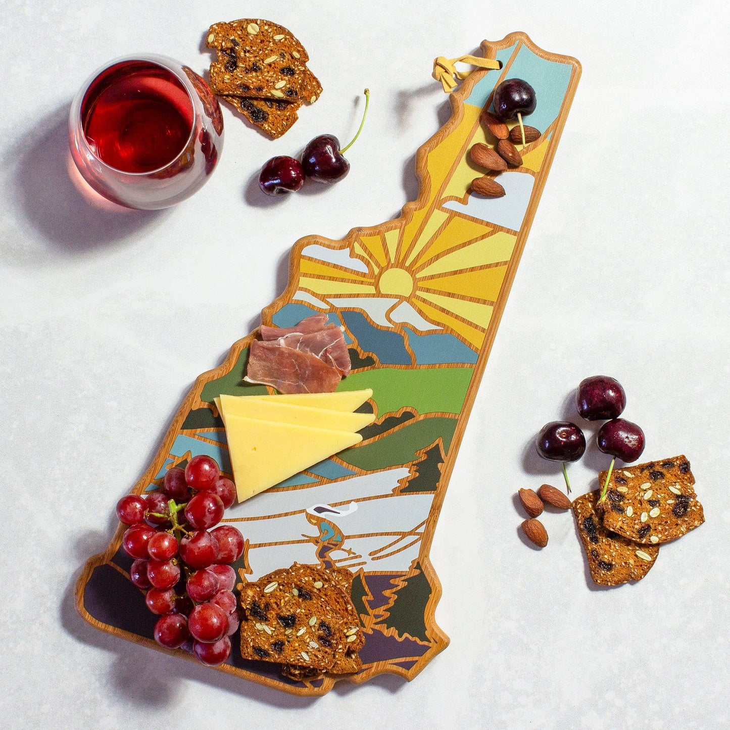 New Hampshire Cutting Board with Artwork by Summer Stokes