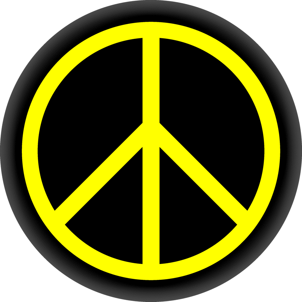 Pin-on Button - 1 Inch - Peace Sign - Two Color Options