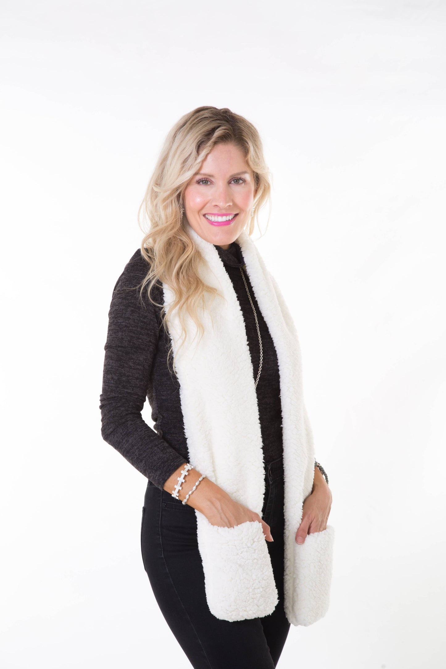 Plush Pocket Scarf, 6 Assorted colors