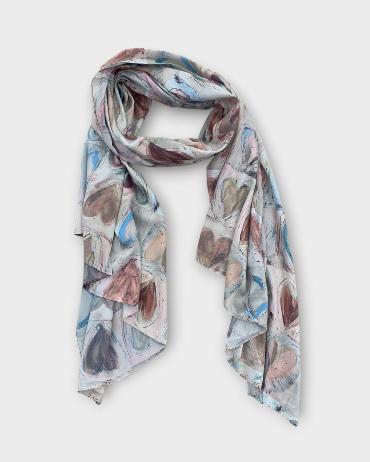 Long Silk-Feeling Scarves