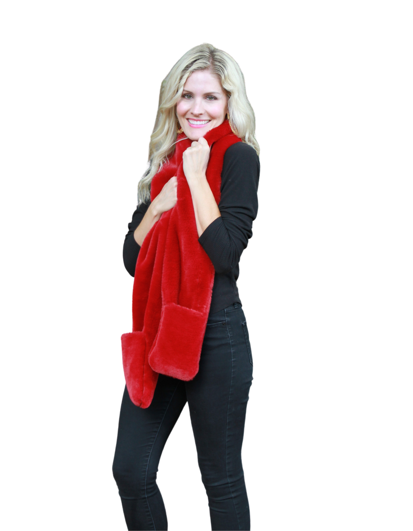 Plush Pocket Scarf, 6 Assorted colors