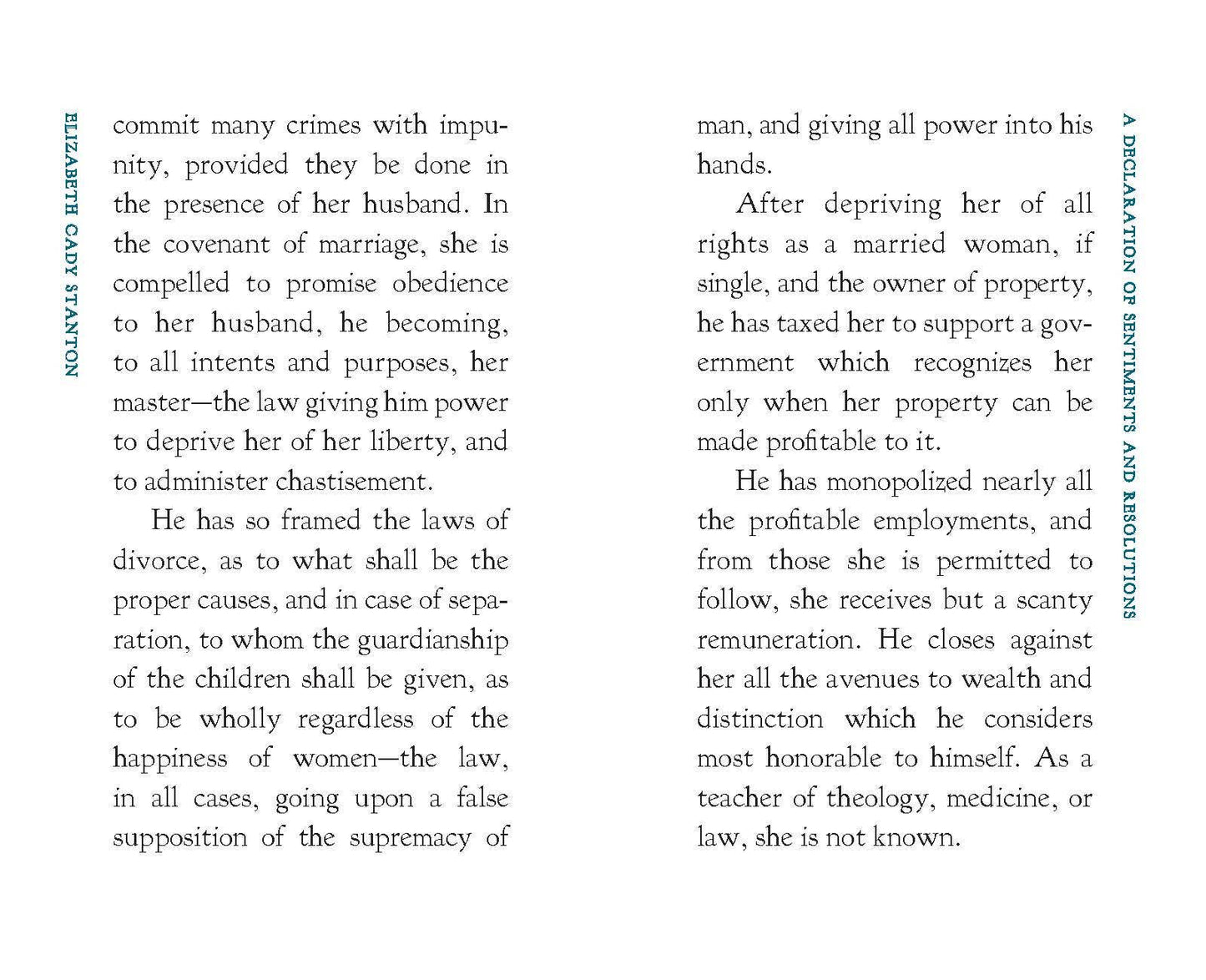 A Declaration of Sentiments and Resolutions