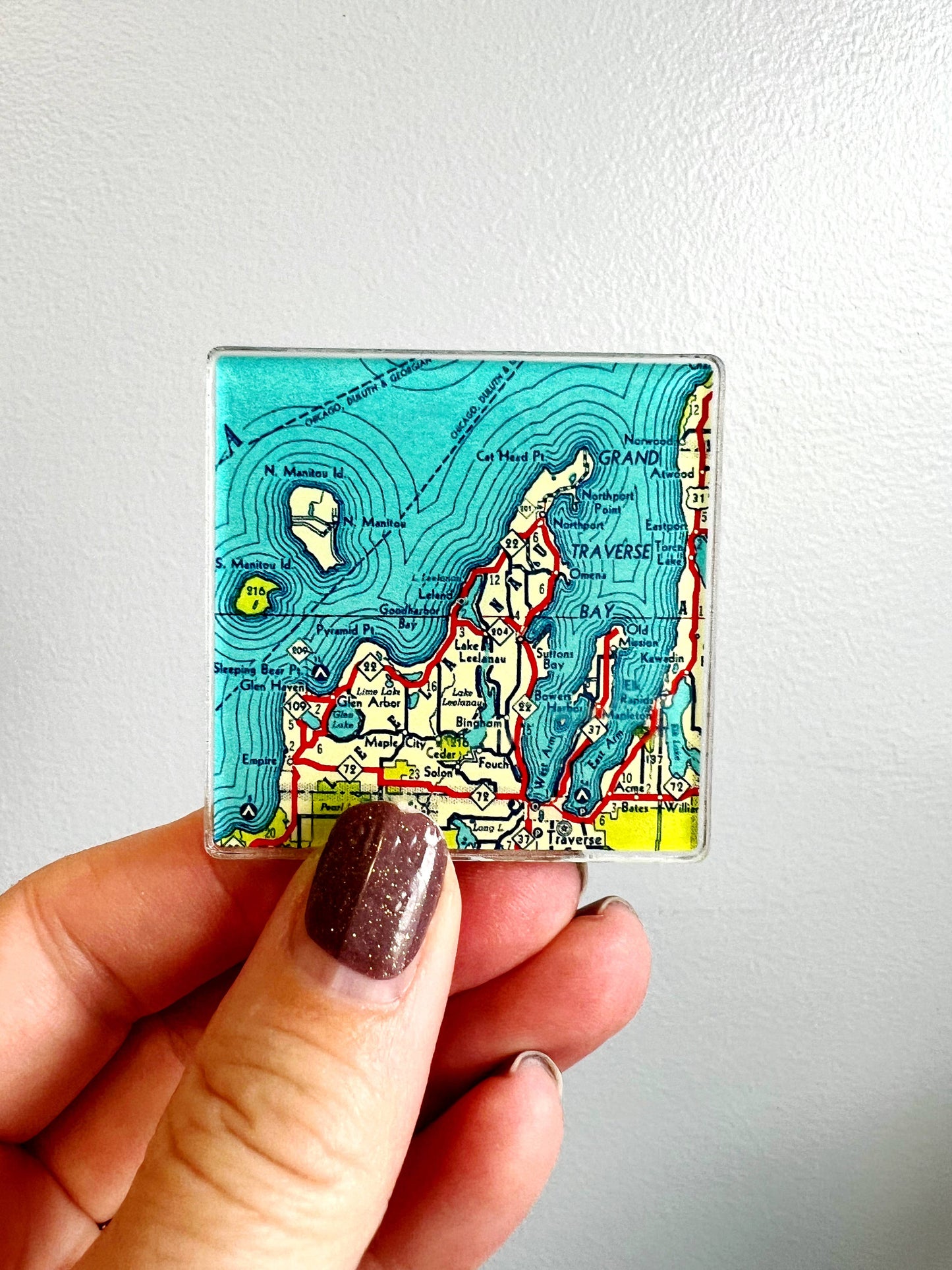 Portsmouth Shoreline Map Magnet