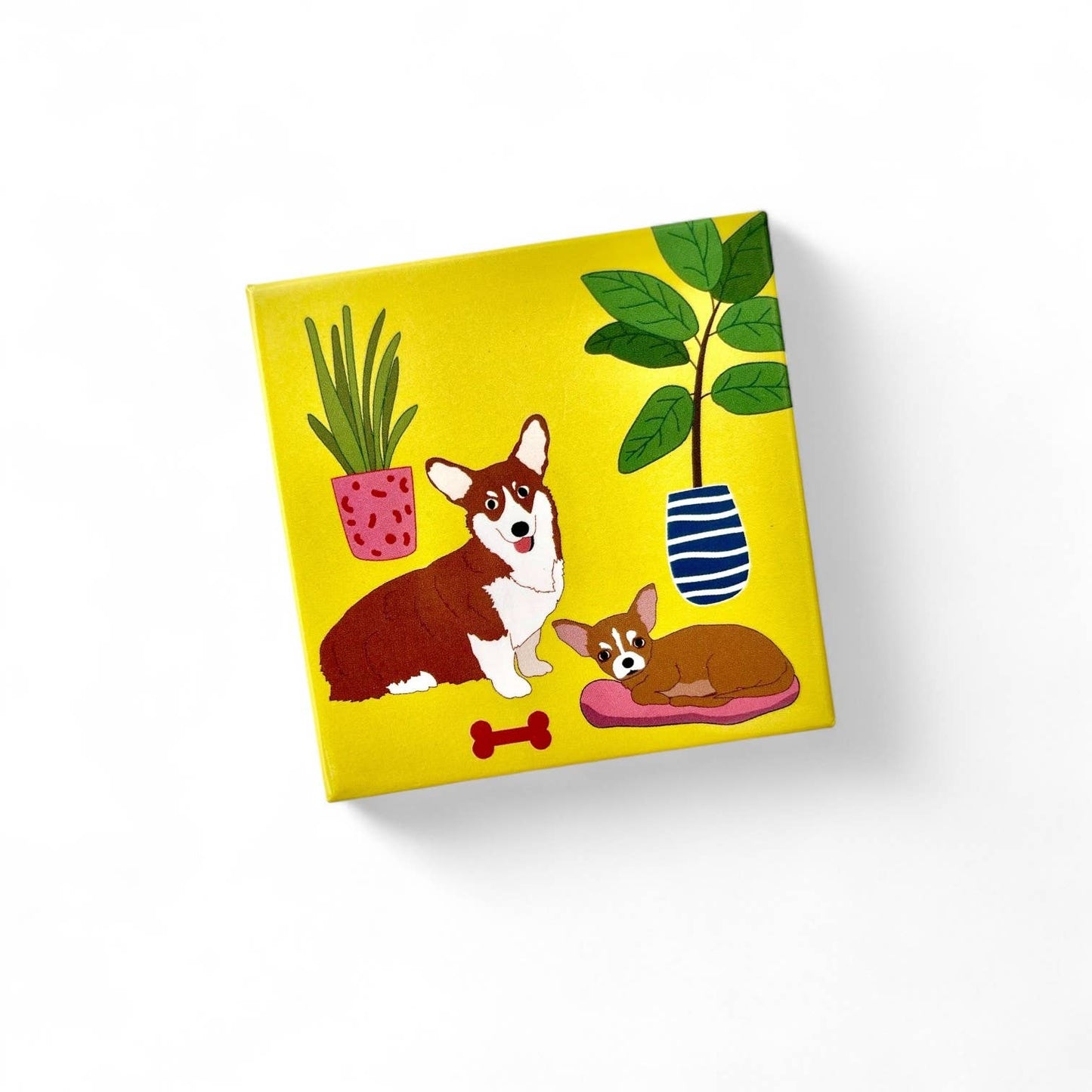 Assortment of 12 Puppy Dog Metal Tin Magnets