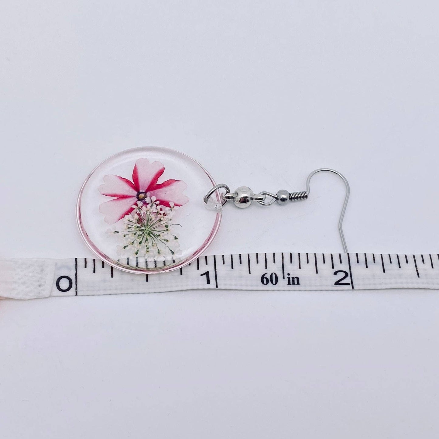 Verbena & Queen Anne's Lace Floral Borderless Charm Earrings