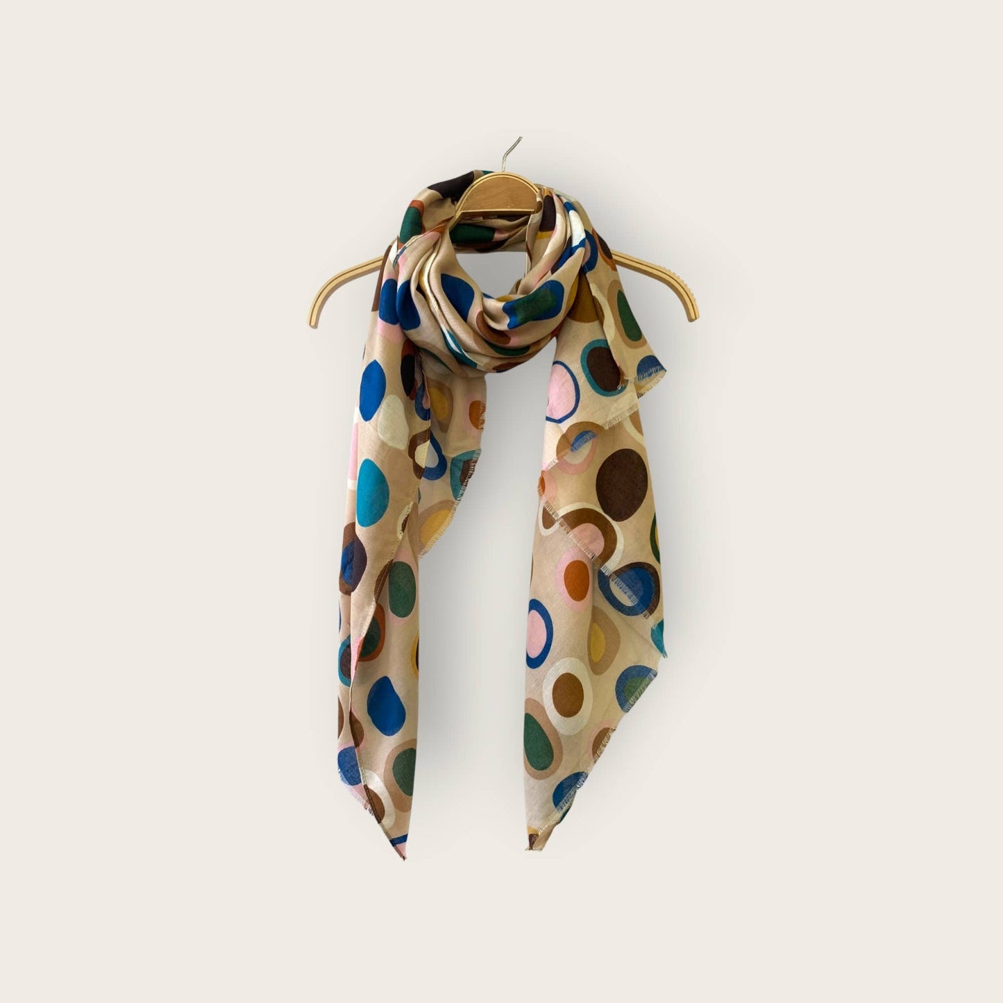 Double circle print scarves