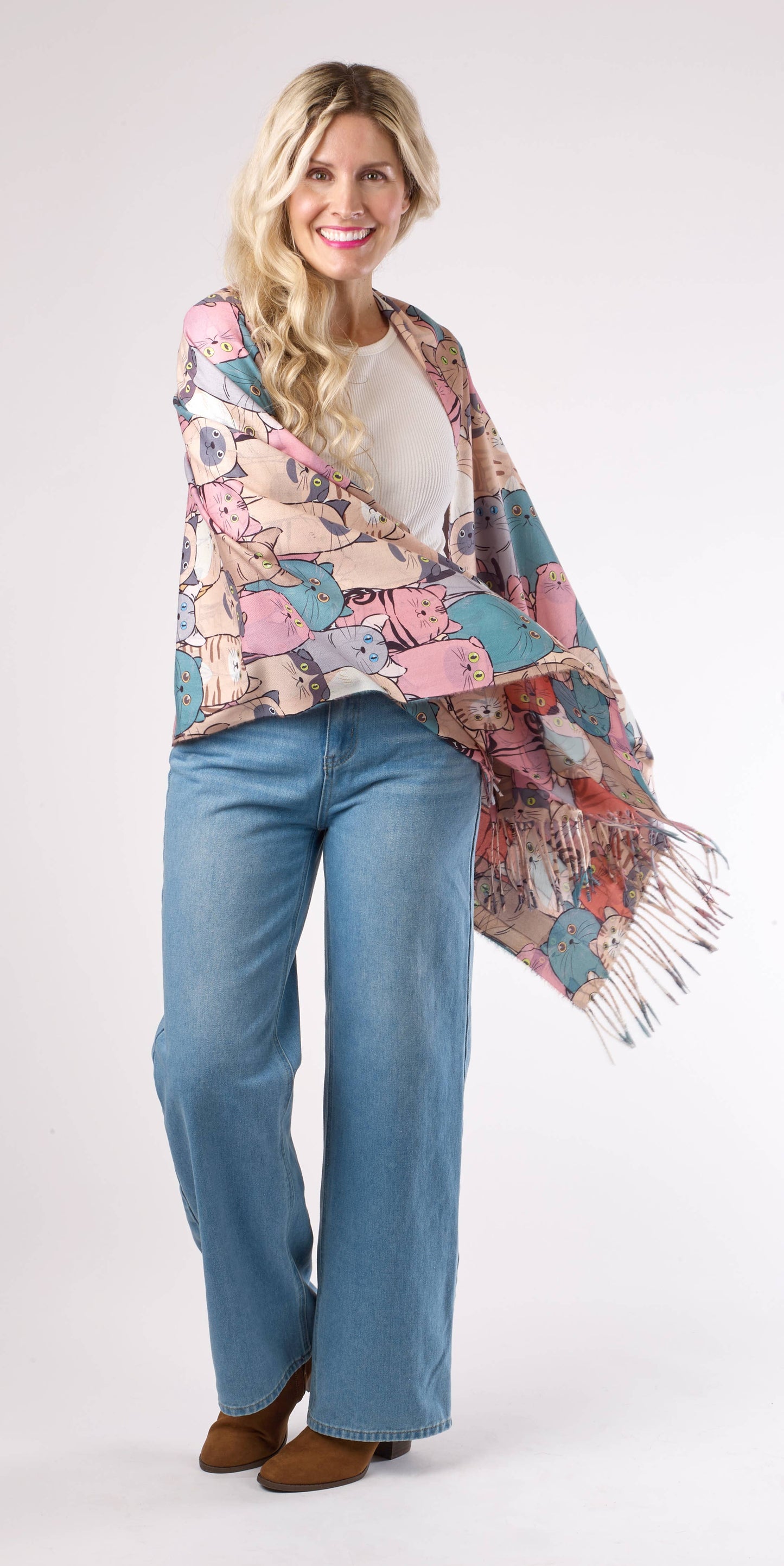 Cat Pattern Scarf