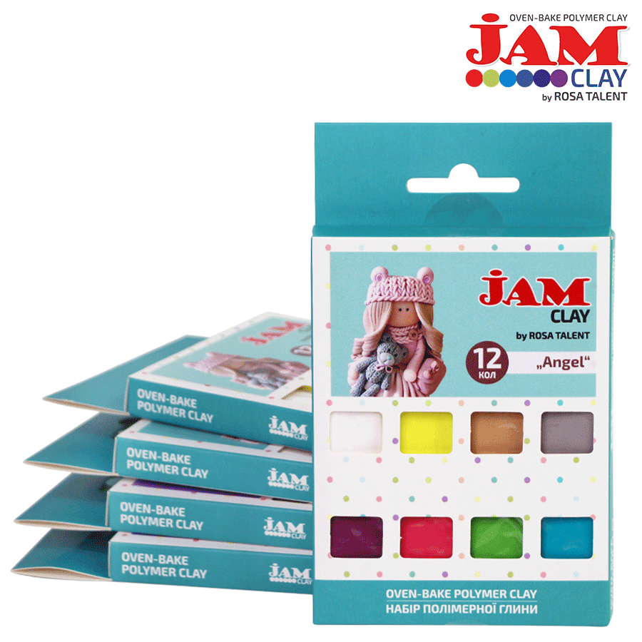 Polimer clay, set 12x20g, Jam Clay, ROSA TALENT