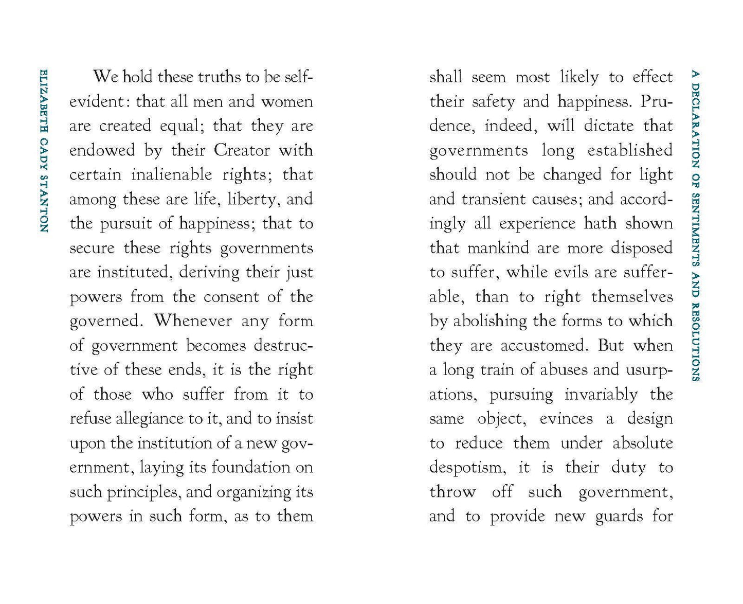 A Declaration of Sentiments and Resolutions