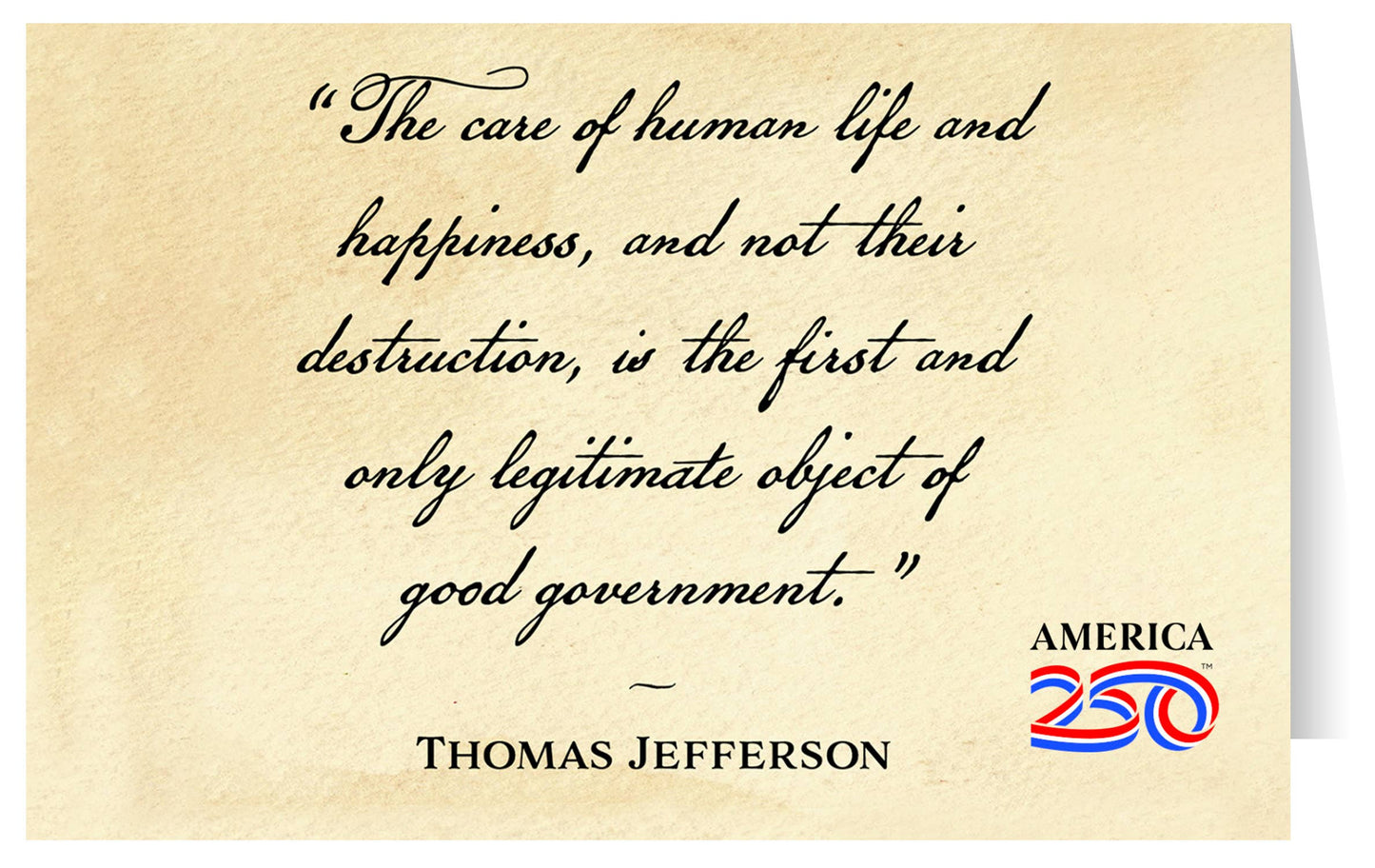 "The Care of Human Life" Note Card
