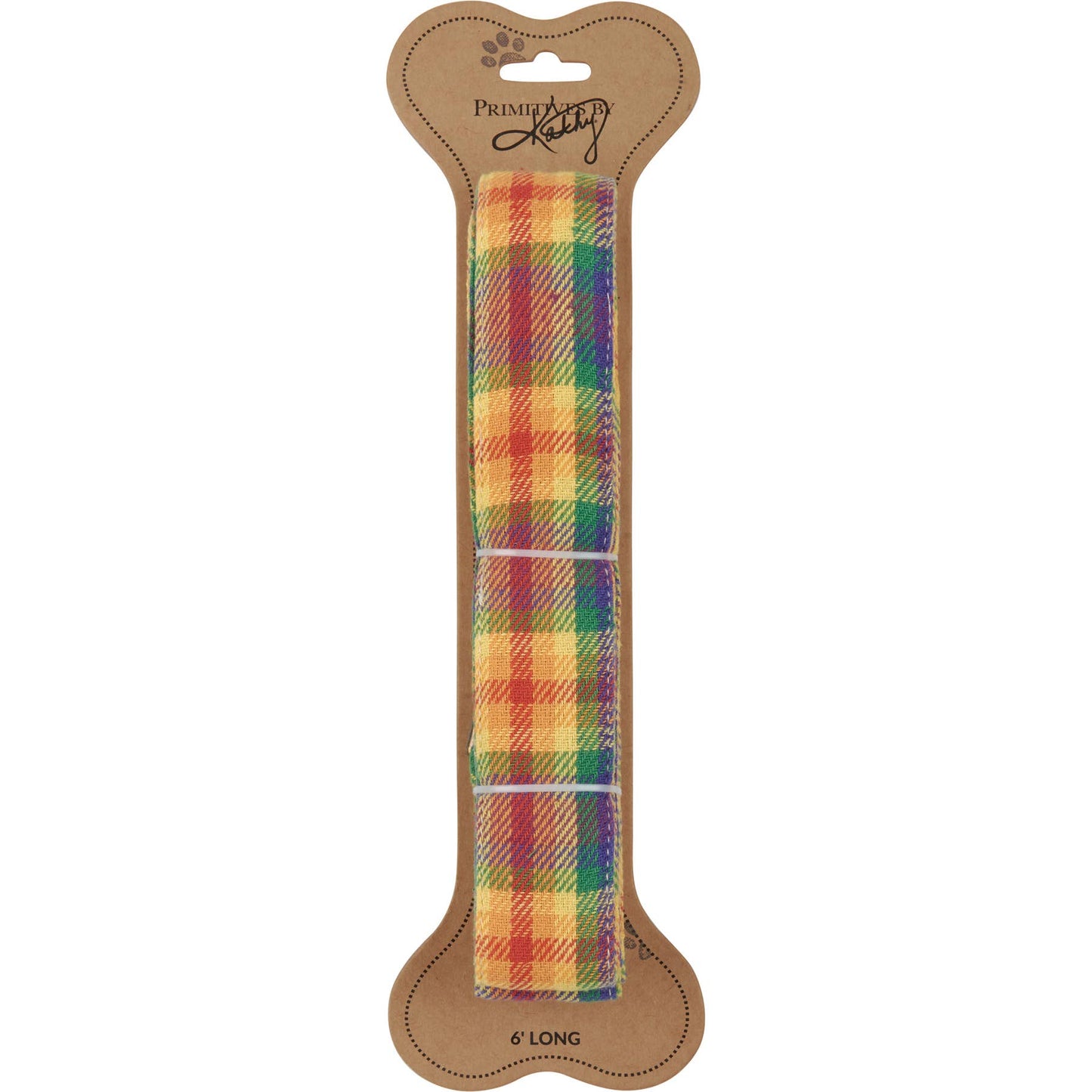 Rainbow Plaid Dog Leash