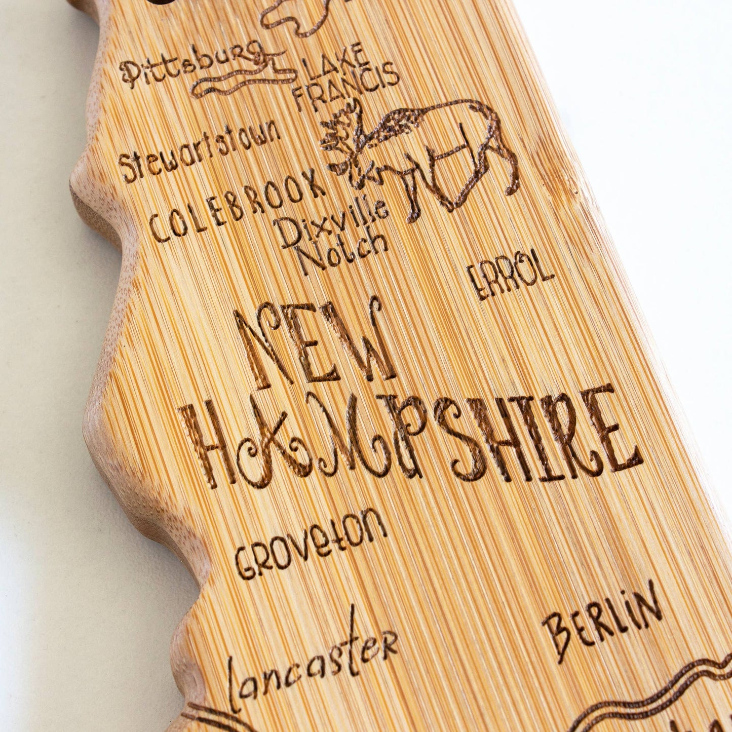 Destination New Hampshire Cutting Board