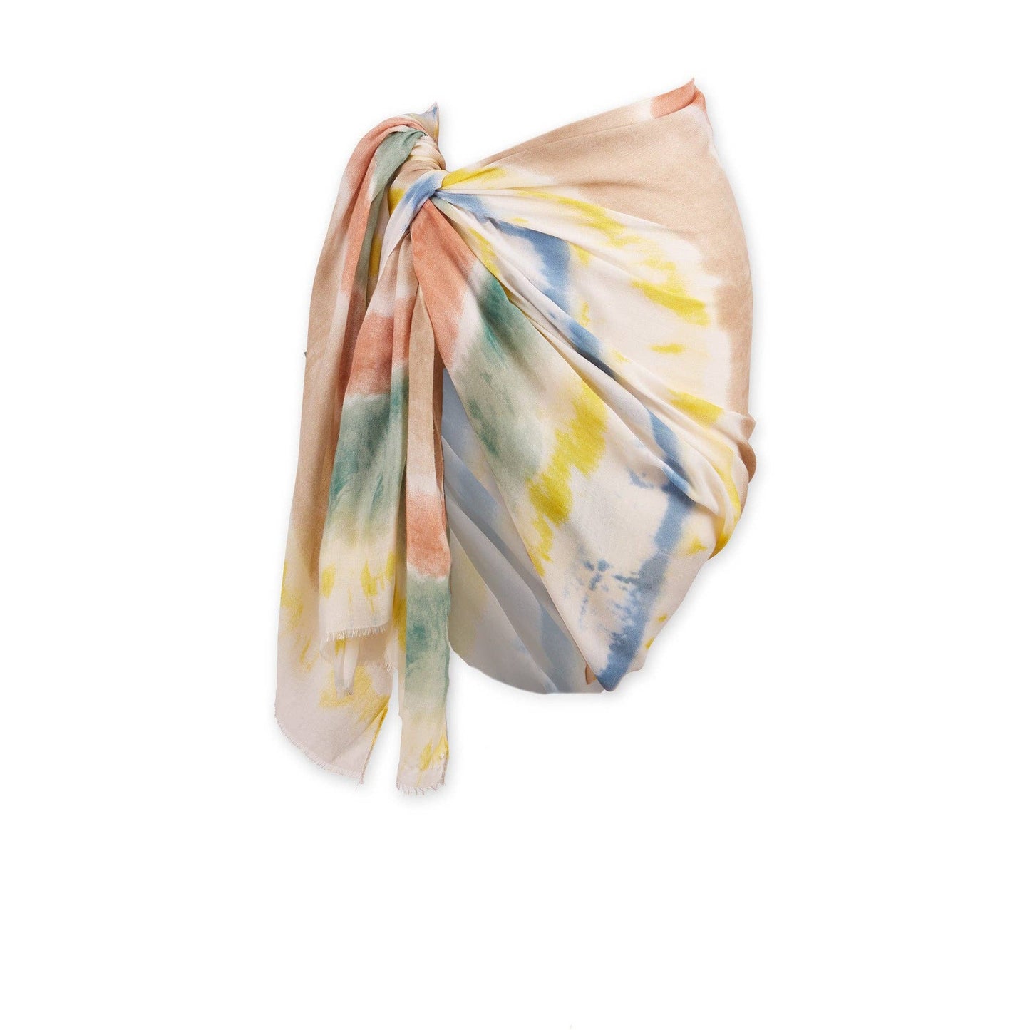 Skye Tie Dye Scarf - Beige/Green
