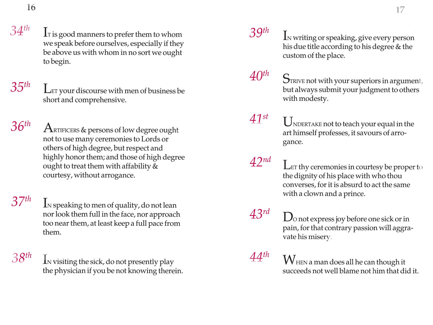 George Washington's Rules of Civility and Decent Behaviour