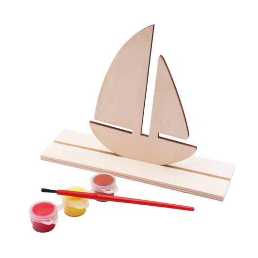 Wooden Painting Set - Sailboat
