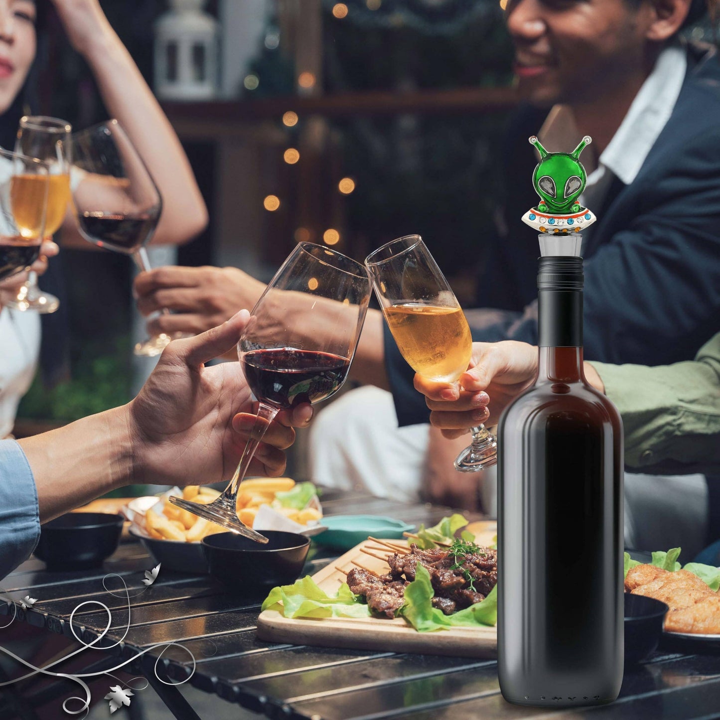 Cheers - Sparkling Wine Stopper - Alien In Space Ship