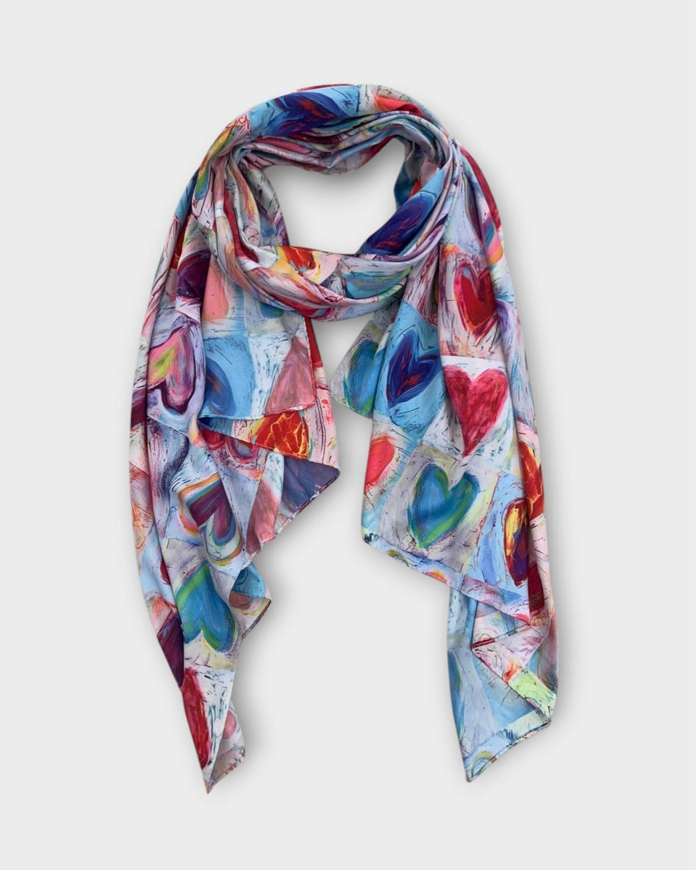 Long Silk-Feeling Scarves