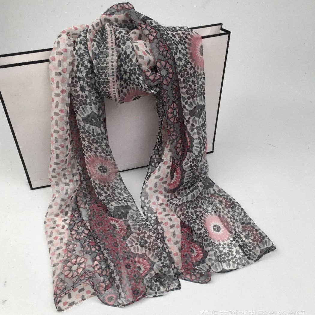 Scarvii - Boho Flowy Thin Scarf - Soft & Breathable
