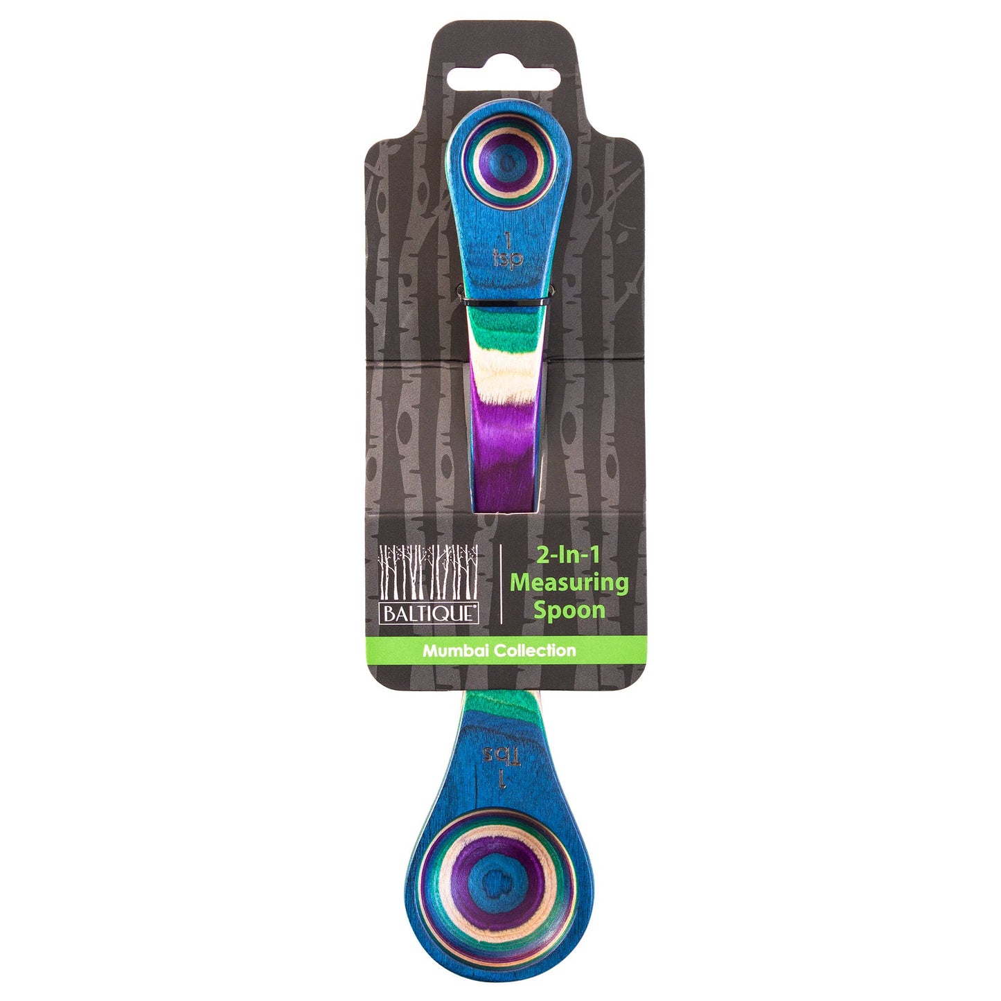 Baltique® Mumbai Colorful Wooden 2-in-1 Measuring Spoon