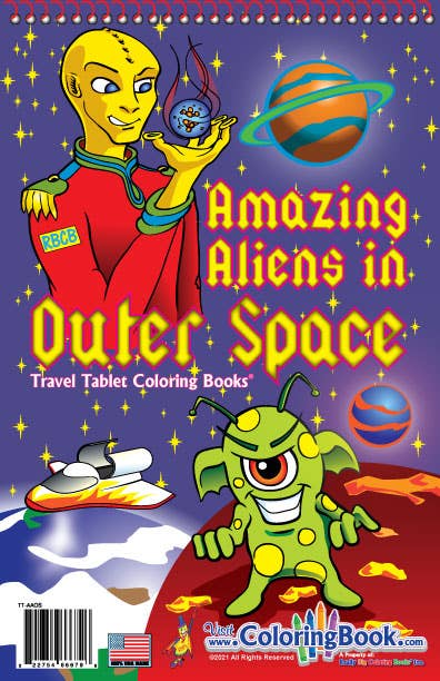 Amazing Aliens in Outer Space coloring book 5.5"x8.5"