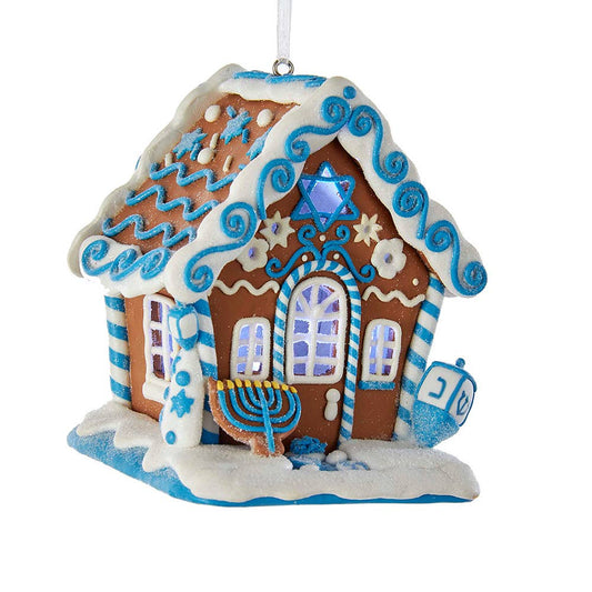 Gingerbread Hannukah house ornament