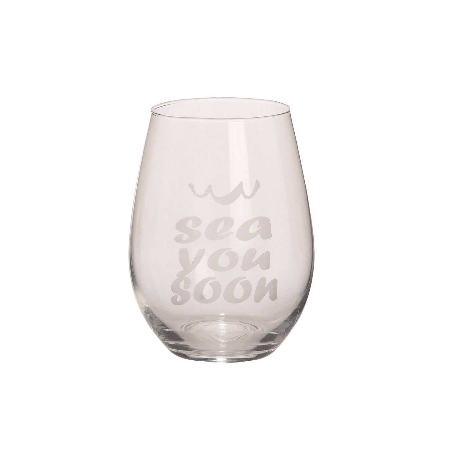 Sea You Soon Stemless Glass