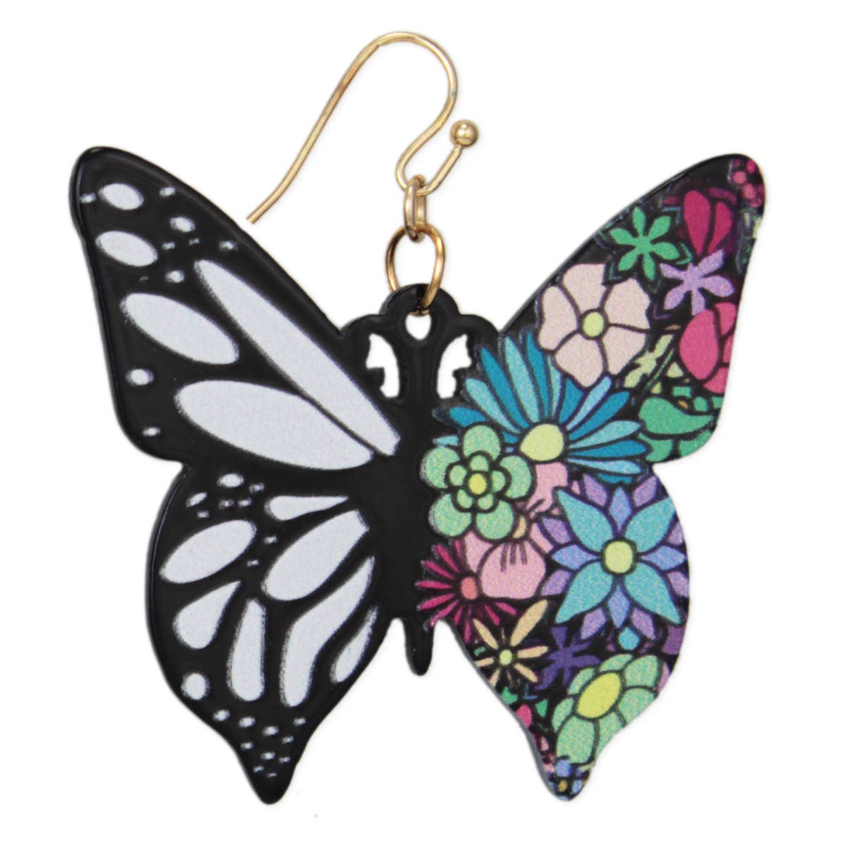 Butterfly Bouquet Bright Floral Earrings