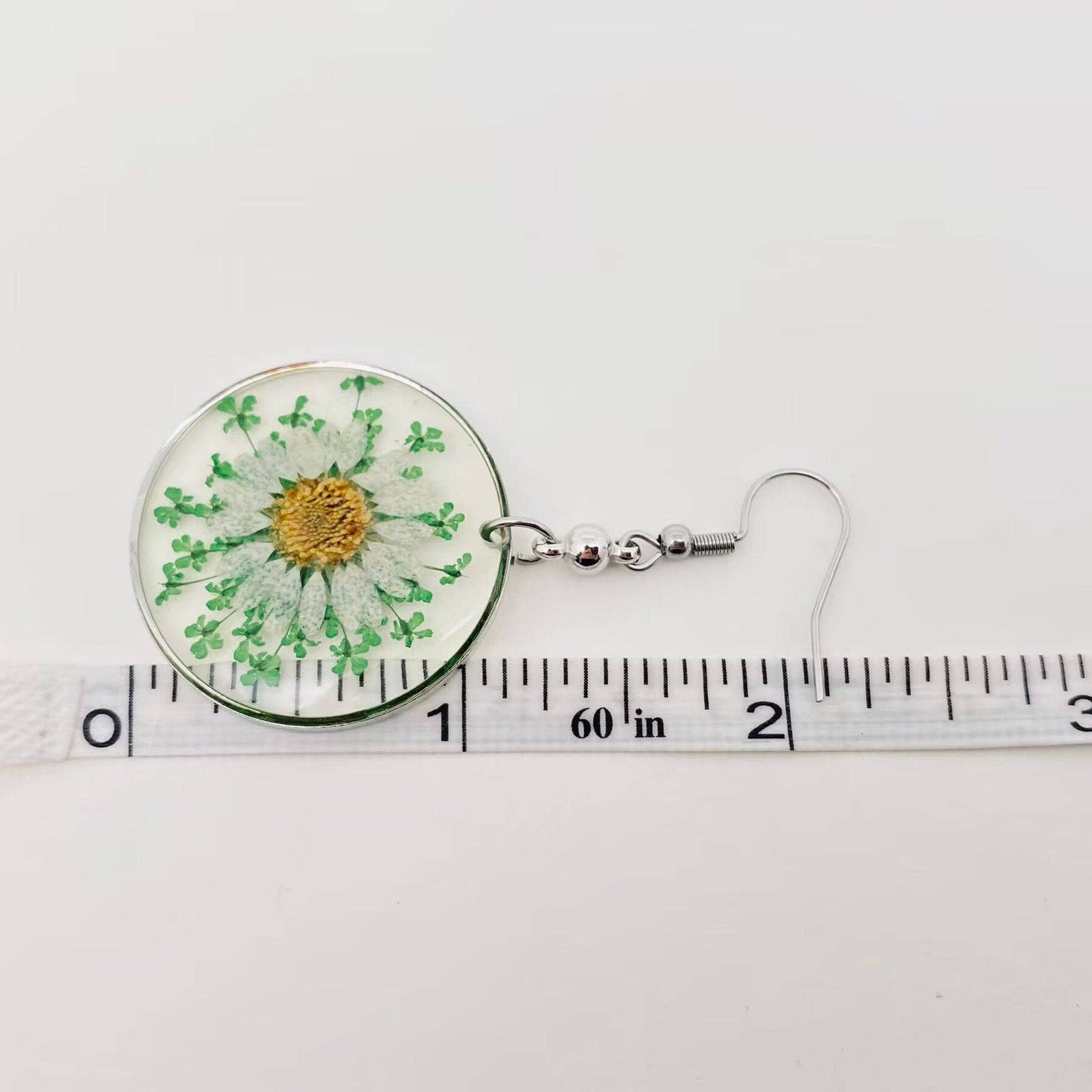 Queen Anne's Lace & Chrysanthemum Circular Earrings - PDF