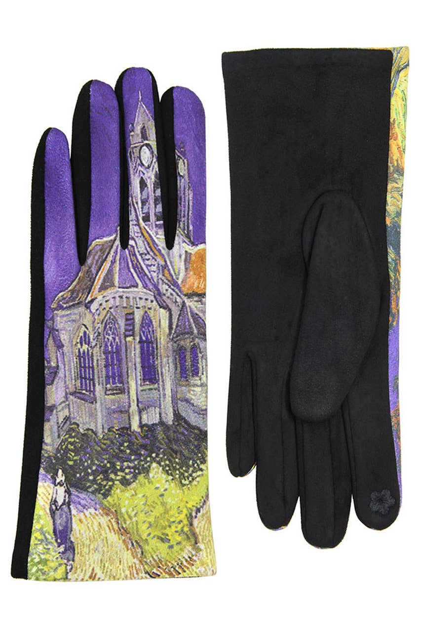 Church At Auvers Smart Touch Gloves