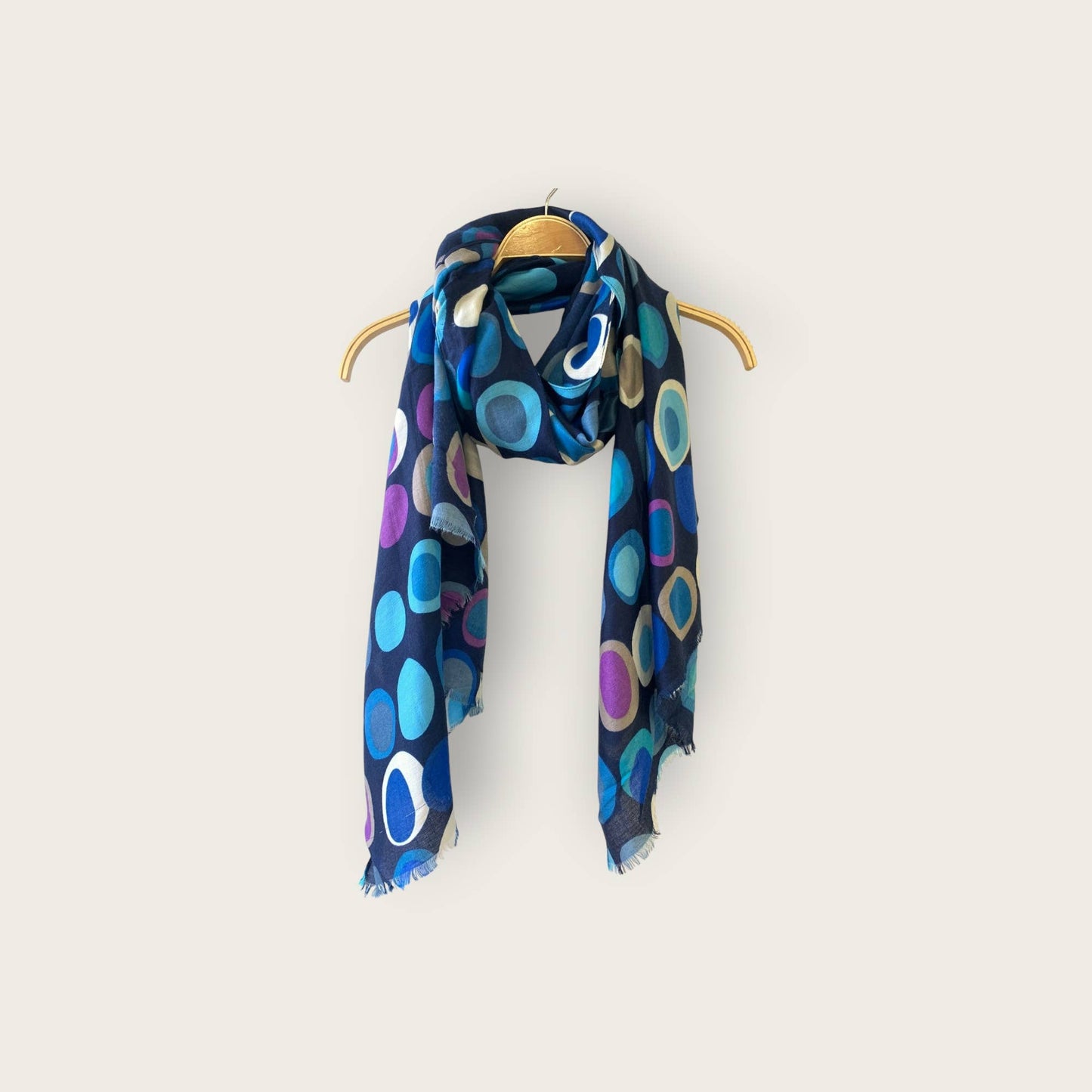 Double circle print scarves