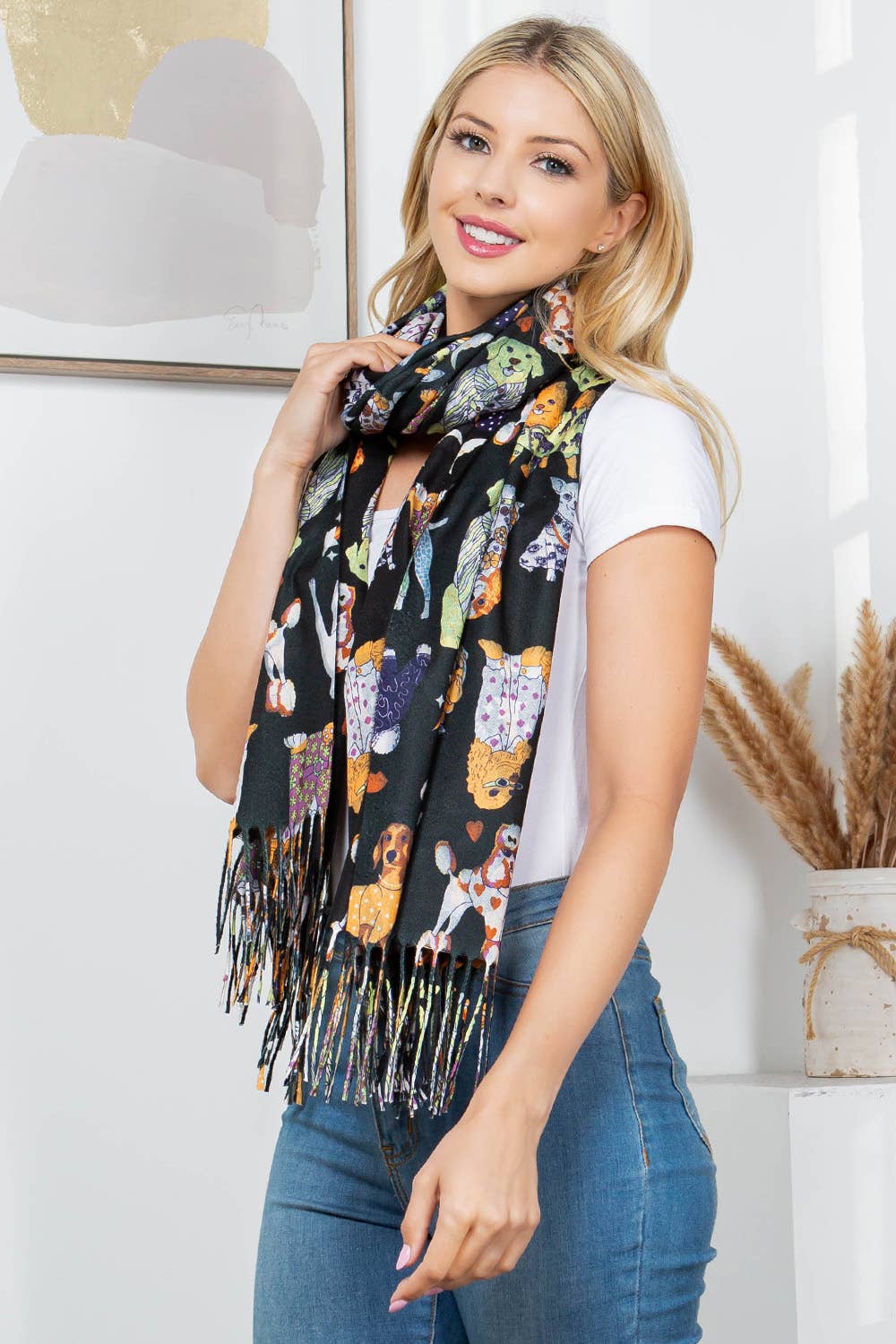 Dog Print Scarf