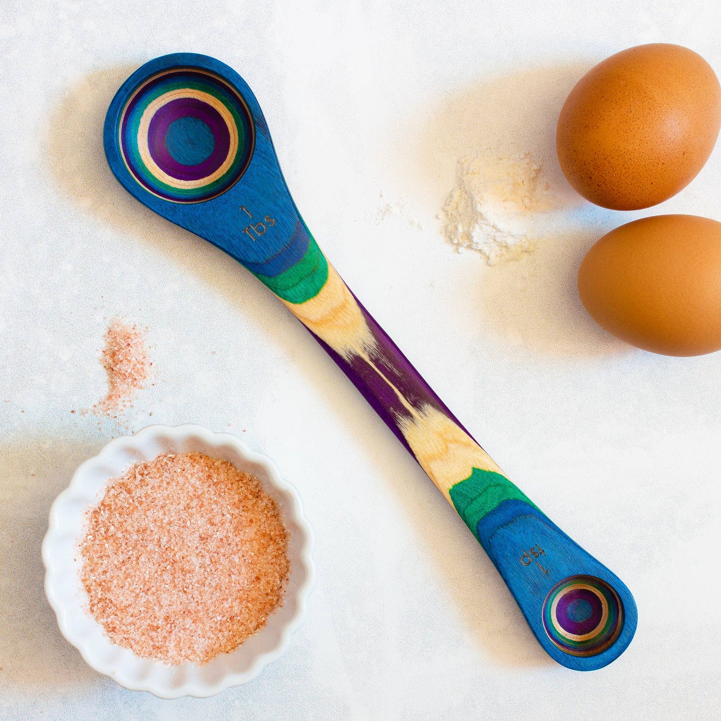 Baltique® Mumbai Colorful Wooden 2-in-1 Measuring Spoon