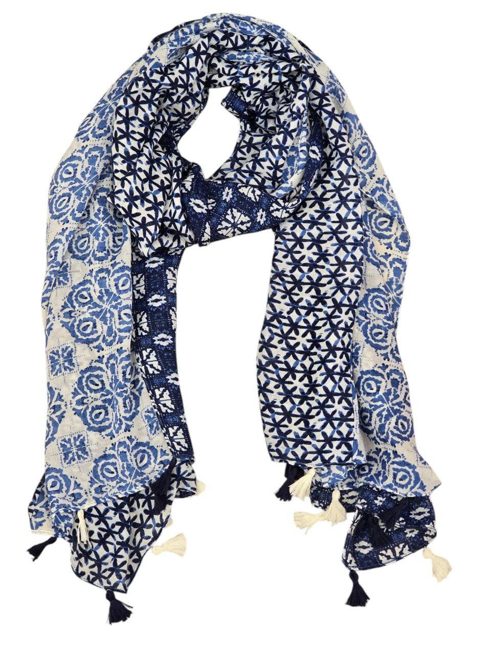 Cotton Scarves with Tassels