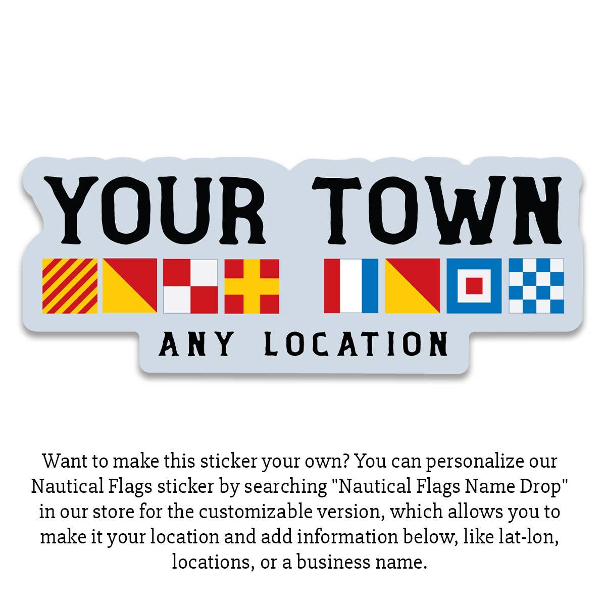 Portsmouth NH Nautical Flags Large Vinyl Bumper Sticker