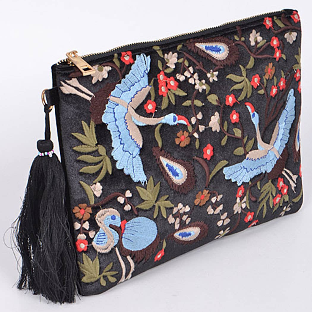 Loving Nature Clutch With Tassel Detail