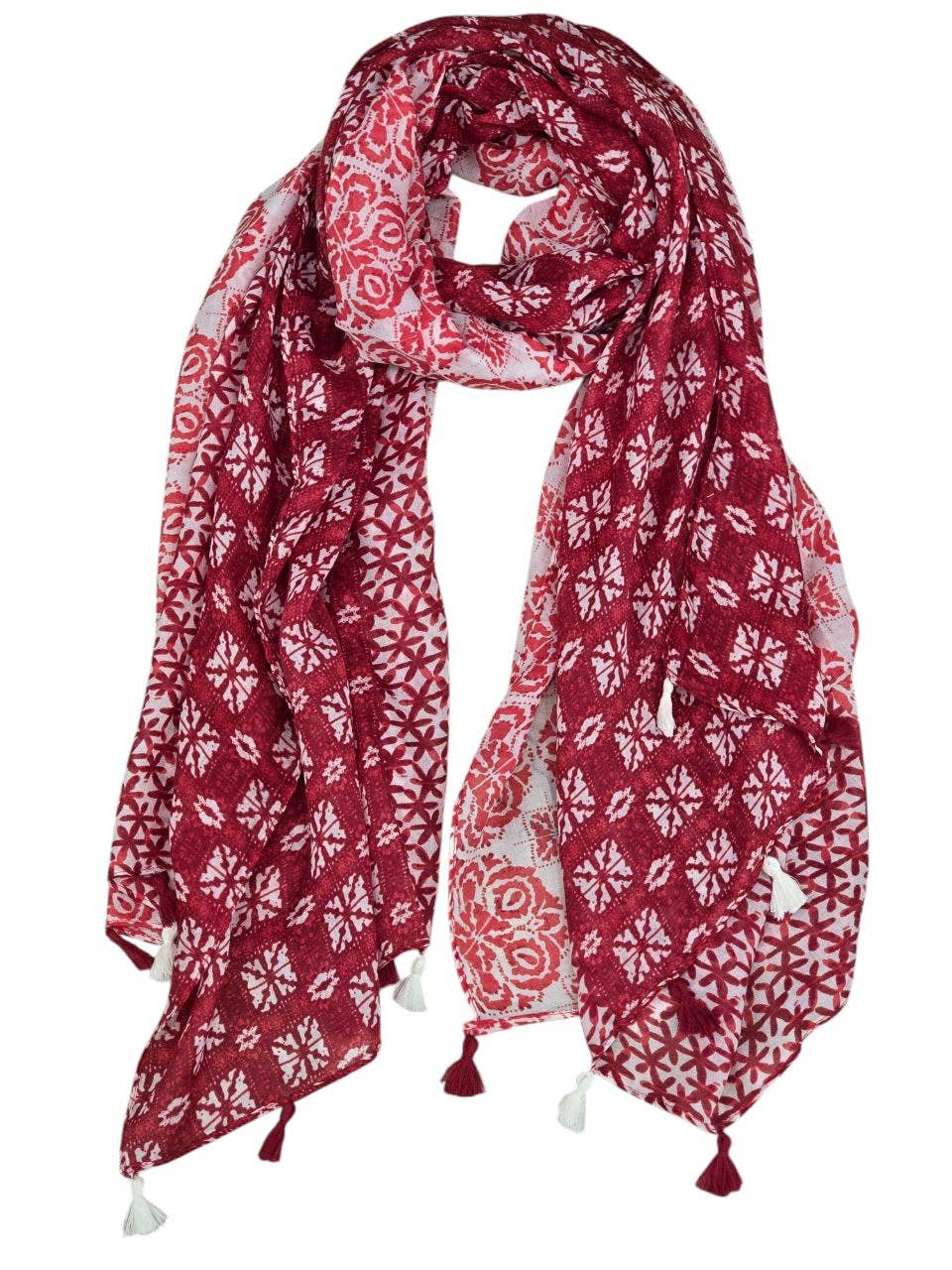 Cotton Scarves with Tassels