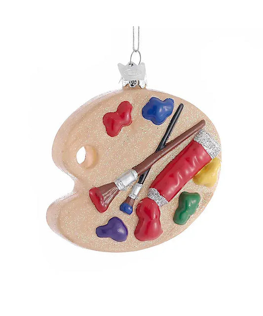 Noble gems painting palette glass ornament