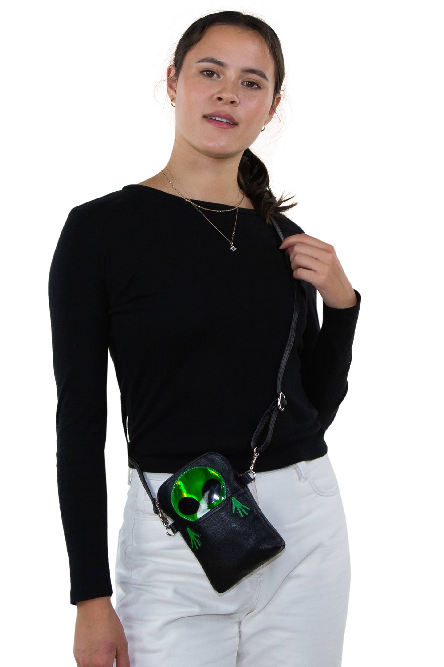 Peeking Alien Crossbody Pouch