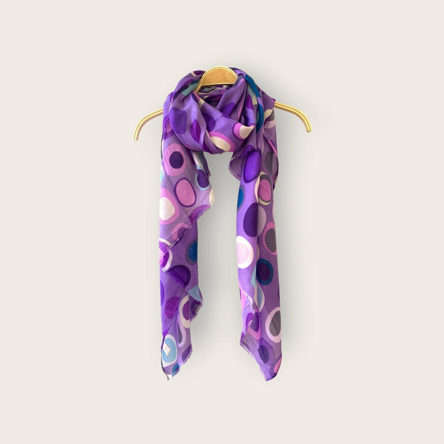 Double circle print scarves