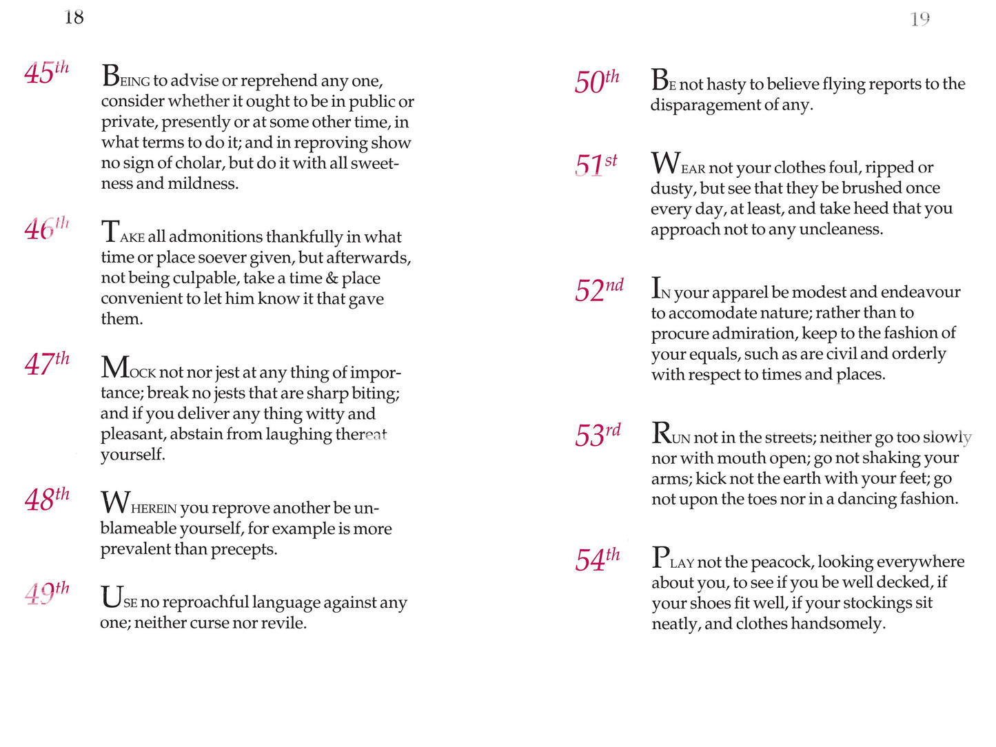 George Washington's Rules of Civility and Decent Behaviour