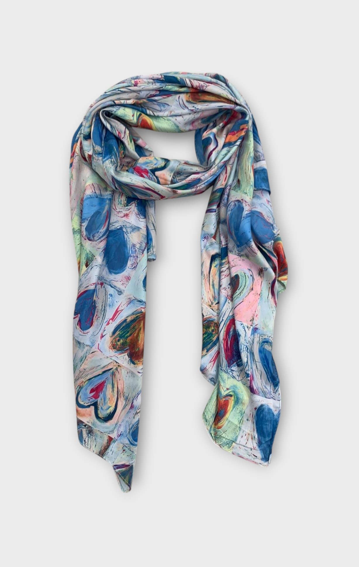 Long Silk-Feeling Scarves
