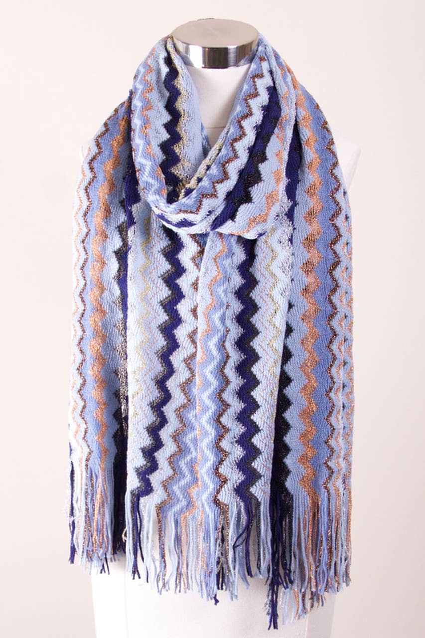 Zig Zag Pattern Scarf-Mkas4220