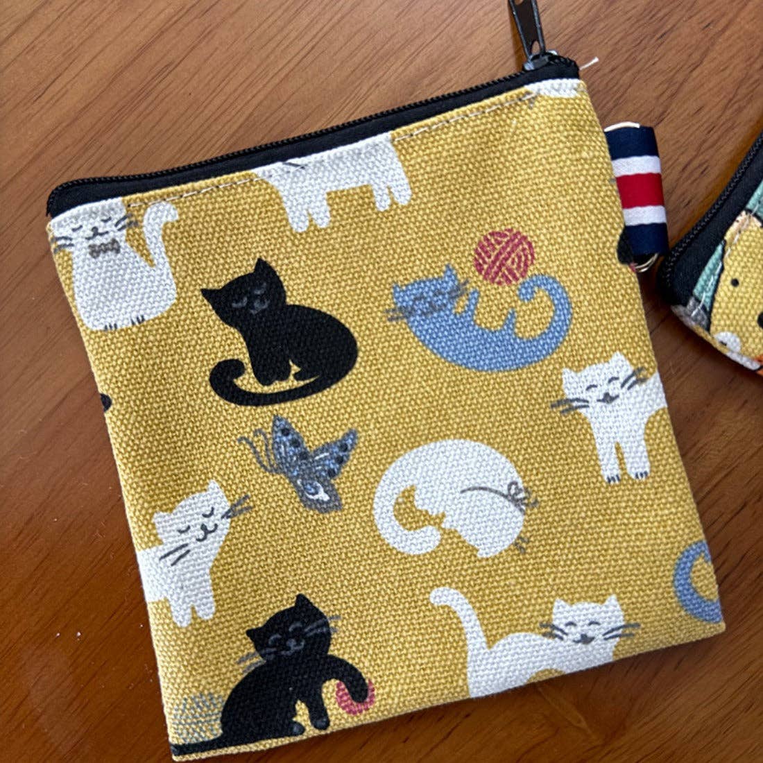 Cosbai - Canvas Cat Pattern Coin Purse