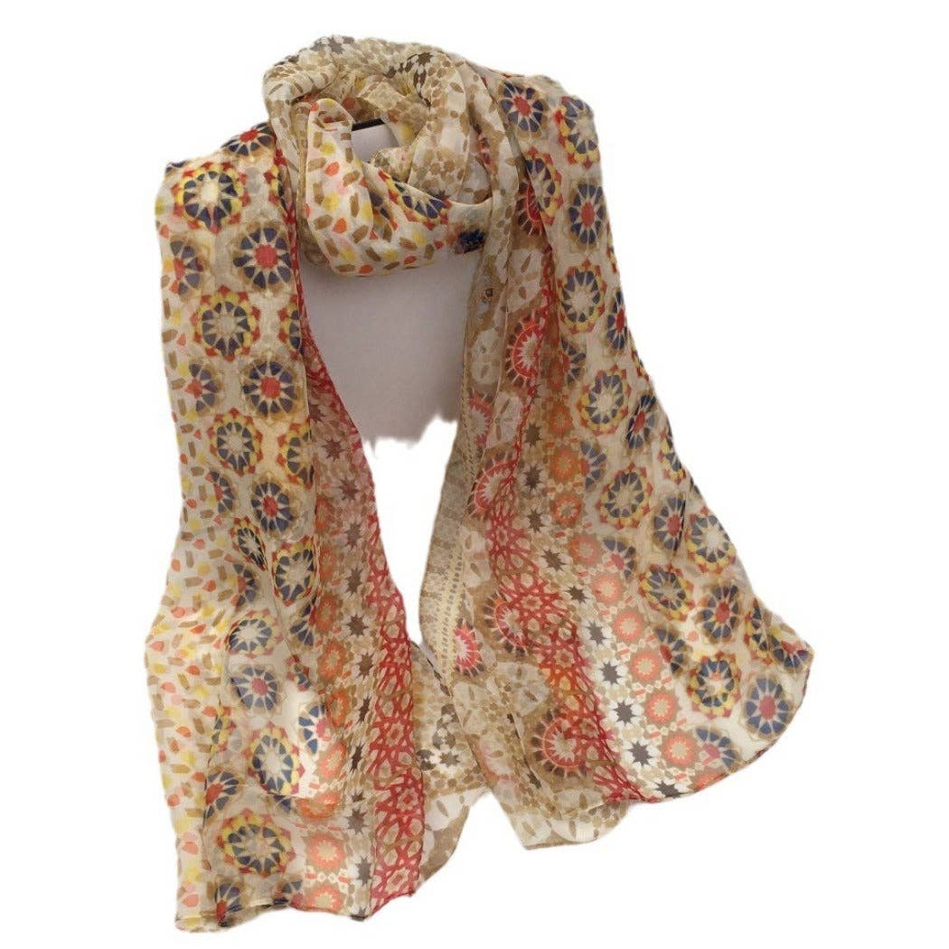 Scarvii - Boho Flowy Thin Scarf - Soft & Breathable