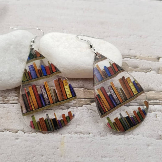 Bookshelf Drop Earring