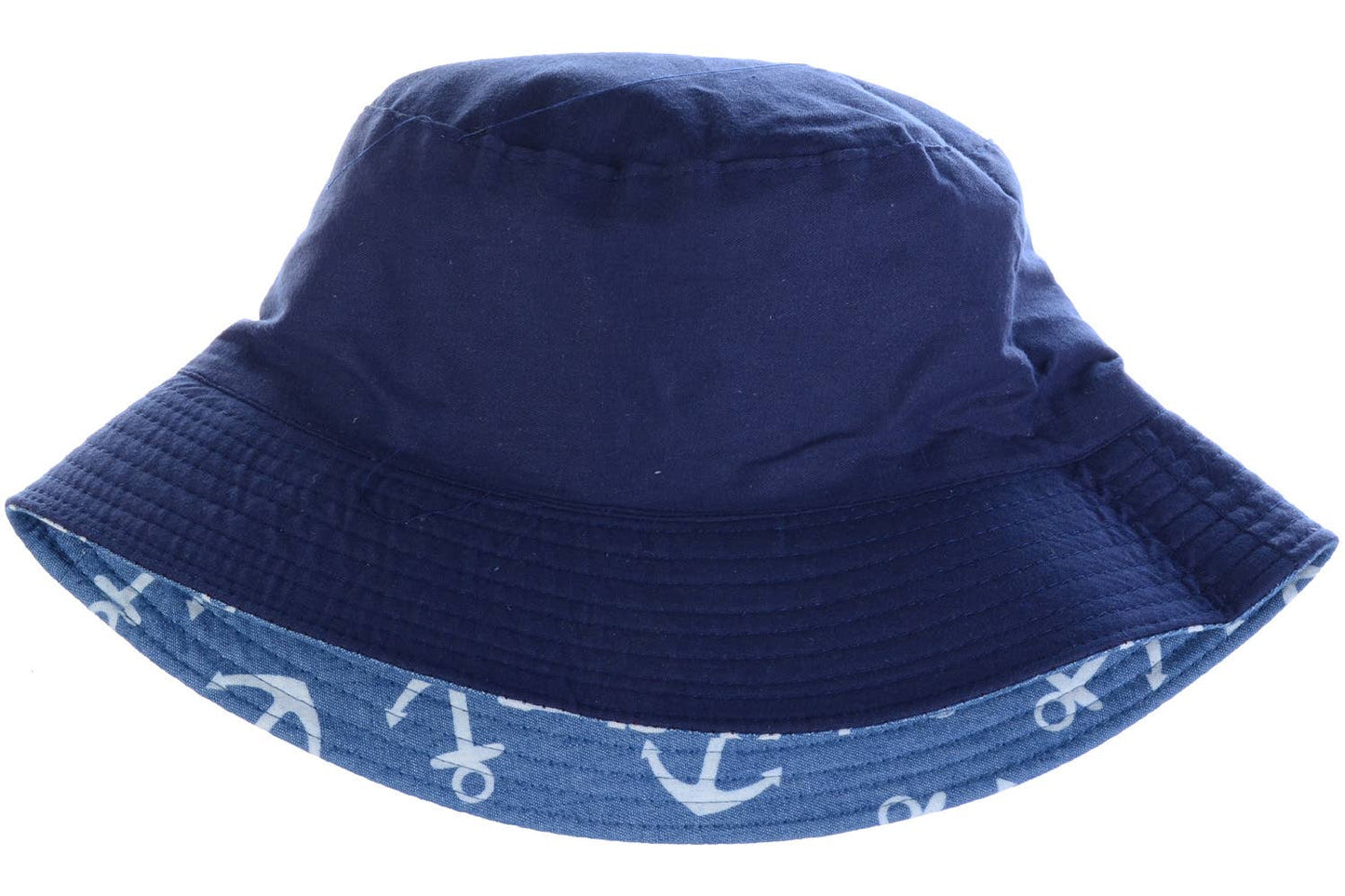 Midnight blue anchor bucket hat