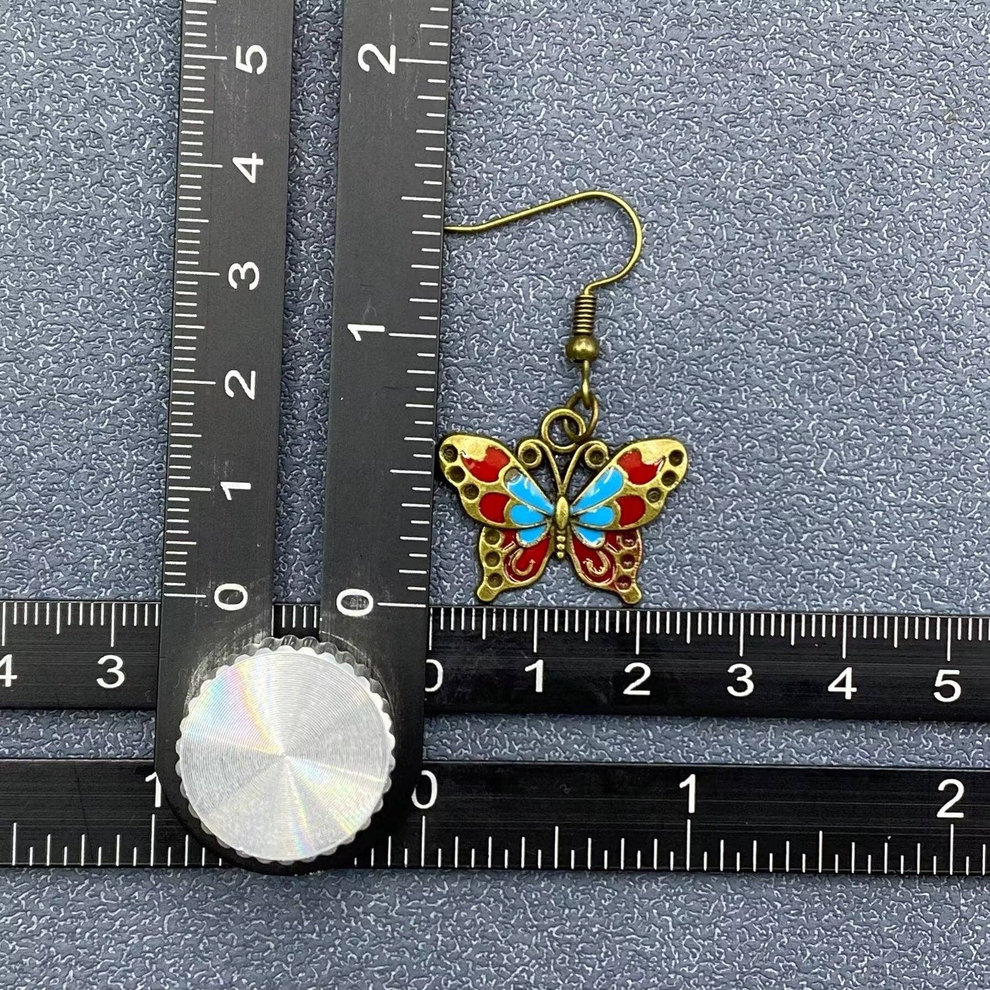l Butterfly Bronze Tone Dangle Earrings