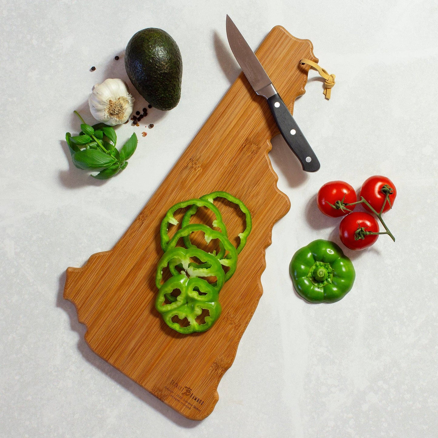 New Hampshire Cutting Board with Artwork by Summer Stokes