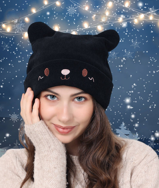 Knitted Kitty Beanie